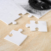 Een zwart-wit Papillon Legpuzzel (Zijkant)