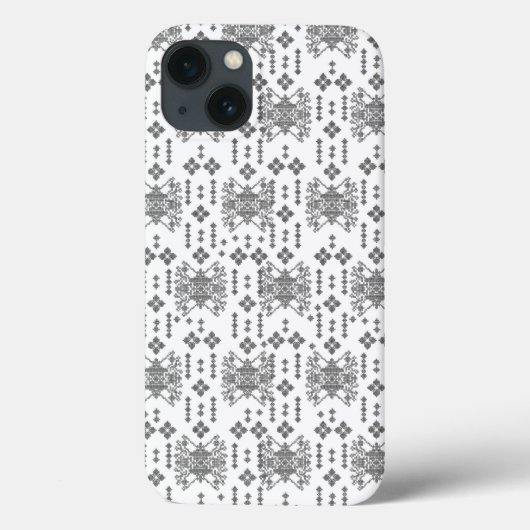 Een zwart-wit patroon met een witte achtergrond Case-Mate iPhone case (Achterkant)