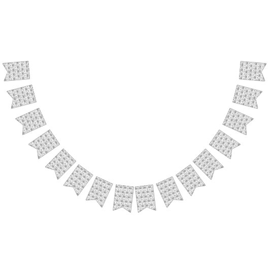 Een zwart-wit patroon met een witte achtergrond vlaggetjes (Alle)