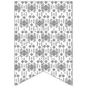 Een zwart-wit patroon met een witte achtergrond vlaggetjes (Eerste vlag)