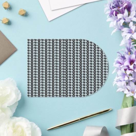 Een zwart-witte achtergrond met veel stippen acryl uitnodigingen (Insitu (Huwelijk))