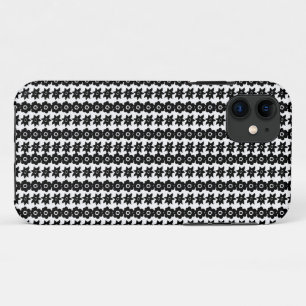 Een zwart-witte achtergrond met veel stippen Case-Mate iPhone case