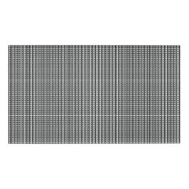 Een zwart-witte achtergrond met veel stippen naambadge