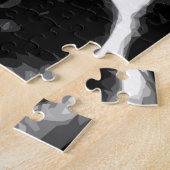 Een zwart-witte terriër van Boston Legpuzzel (Zijkant)