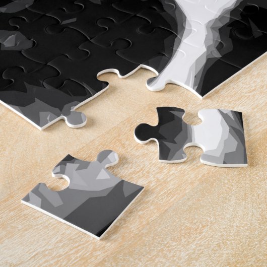 Een zwart-witte terriër van Boston Legpuzzel (Zijkant)