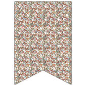 een zwarte achtergrond met een rood, groen en blau vlaggetjes (Eerste vlag)