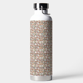 Een zwarte achtergrond met een rood, groen en blau waterfles