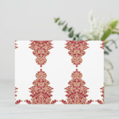 Een zwarte achtergrond met een rood patroon erop kaart (Staand voorkant)