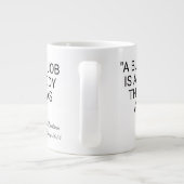 Een zwarte baan is iedereen grote koffiekop (Achterkant)