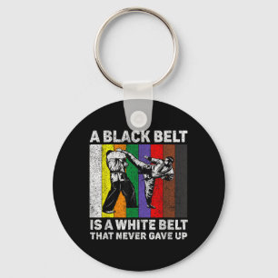 Een Zwarte Band Is Een Witte Band Die Nooit Opgaf Sleutelhanger