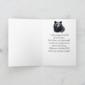 Een zwarte Beer Persoonlijkheid Verjaardag Fun Ani Kaart (Binnen)