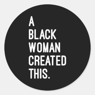 Een zwarte Creëer deze geregistreerde Black Owned  Ronde Sticker