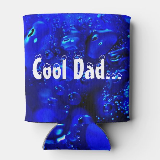 Een zwarte en blauwe booras van water blikjeskoeler (Achterkant)