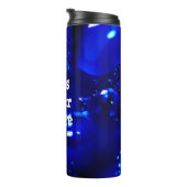 Een zwarte en blauwe booras van water thermosbeker (Geroteerd rechts)