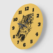 Een zwarte en gele handtekening van de luipaard grote klok (Hoek)