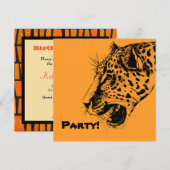 Een zwarte en gele handtekening van de luipaard kaart (Voorkant / Achterkant)