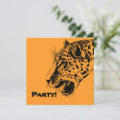 Een zwarte en gele handtekening van de luipaard kaart (Staand voorkant)