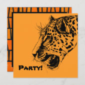 Een zwarte en gele handtekening van de luipaard kaart (Voorkant / Achterkant)