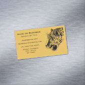 Een zwarte en gele handtekening van de luipaard magnetisch visitekaartje (Voorbeeld)