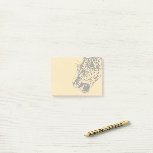 Een zwarte en gele handtekening van de luipaard post-it® notes (Op bureau)