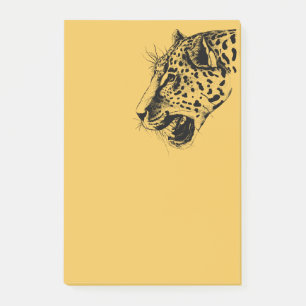 Een zwarte en gele handtekening van de luipaard post-it® notes