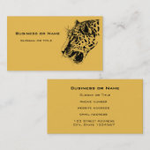 Een zwarte en gele handtekening van de luipaard visitekaartje (Voorkant / Achterkant)