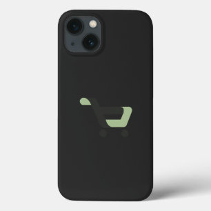 Een zwarte en groene logo met een winkelwagentje Case-Mate iPhone case