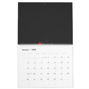 Een zwarte en rode logo met een persoon in het mid kalender
