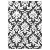 EEN ZWARTE EN WITTE DAMASKONTWERP KLEMBORD (Achterkant)