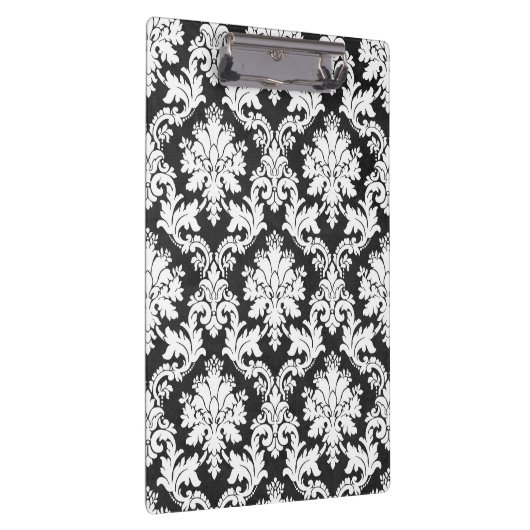 EEN ZWARTE EN WITTE DAMASKONTWERP KLEMBORD (Rechts)