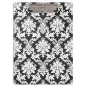 EEN ZWARTE EN WITTE DAMASKONTWERP KLEMBORD (Voorkant)