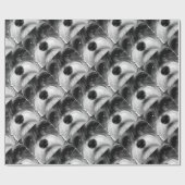 Een zwarte en witte miniatuur Schnauzer Cadeaupapier (Vlak)