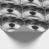 Een zwarte en witte miniatuur Schnauzer Cadeaupapier (Hoek)