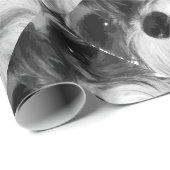 Een zwarte en witte miniatuur Schnauzer Cadeaupapier (Rol Hoek)