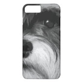 Een zwarte en witte miniatuur Schnauzer Case-Mate iPhone Case (Achterkant)