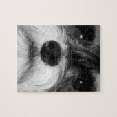 Een zwarte en witte miniatuur Schnauzer Legpuzzel (Horizontaal)