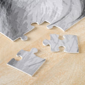 Een zwarte en witte miniatuur Schnauzer Legpuzzel (Zijkant)