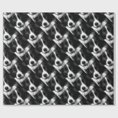 Een zwarte en witte rand collie cadeaupapier (Vlak)