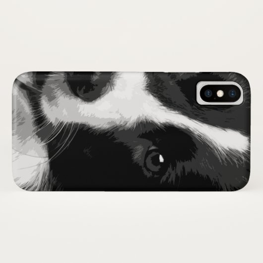 Een zwarte en witte rand collie Case-Mate iPhone case (Achterkant (horizontaal))