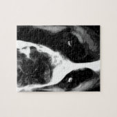 Een zwarte en witte Saint bernard Legpuzzel (Horizontaal)