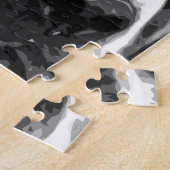 Een zwarte en witte Saint bernard Legpuzzel (Zijkant)