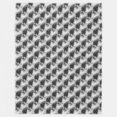 Een zwarte en witte sjiitische zu fleece deken (Voorkant)