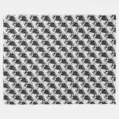 Een zwarte en witte sjiitische zu fleece deken (Voorkant (Horizontaal))