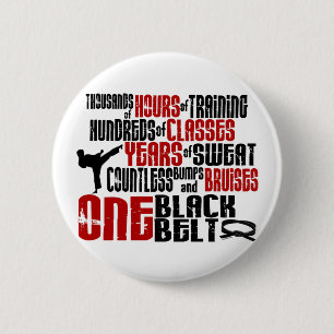 ÉÉN zwarte gordel 2 KARTE T-SHIRS EN APPAREL Ronde Button 5,7 Cm