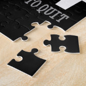 Een zwarte gordel is een witte gordel die weigert legpuzzel (Zijkant)