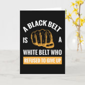Een zwarte gordel Karate Martial Arts Kaart (Gele Bloem)