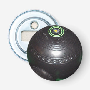 Eén zwarte groene Bowl Magnetic Round Button Flesopener
