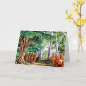 Een zwarte kaart voor grote Tamarind-bomen (Gele Bloem)