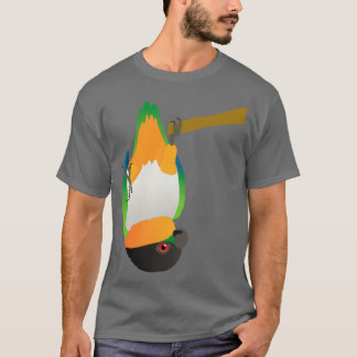 Een zwarte kaïde die naar boven hangt, digitaal t-shirt