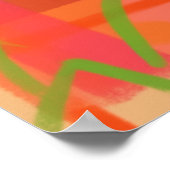 Een zwarte kat met kamerplanten geruite stoel poster (Hoek)